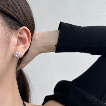 [Royal Jewellery]Dazzling Heart Shape Lover Earrings