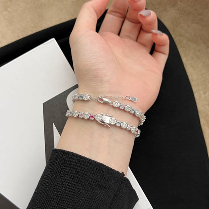 [Royal Jewellery]Dazzling Radiant Multi Cut Daily Bracelet
