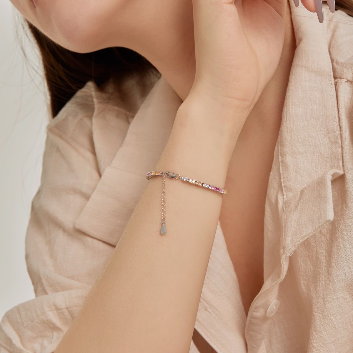 [Royal Jewellery]Delicate Romantic Heart Shape Lover Bracelet
