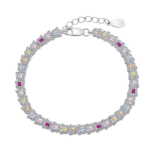 [Royal Jewellery]Delicate Colorful Multi Cut Daily Bracelet