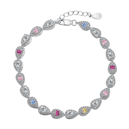 [Royal Jewellery]0.25 Carat Radiant Water Drop Shape Daily Bracelet