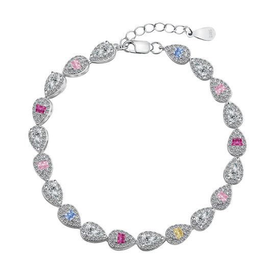 [Royal Jewellery]0.25 Carat Radiant Water Drop Shape Daily Bracelet