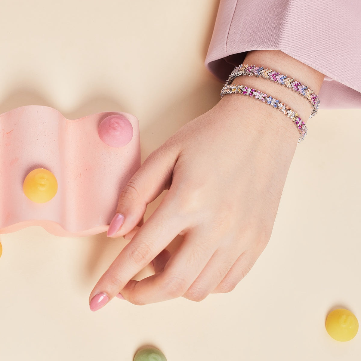 [Royal Jewellery]Ornate Sparkling Round Cut Party Bracelet
