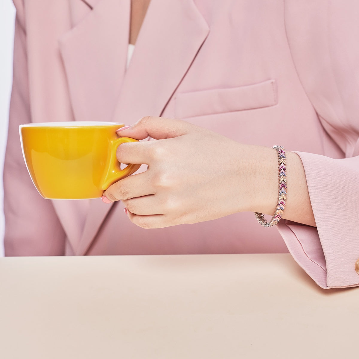 [Royal Jewellery]Ornate Sparkling Round Cut Party Bracelet