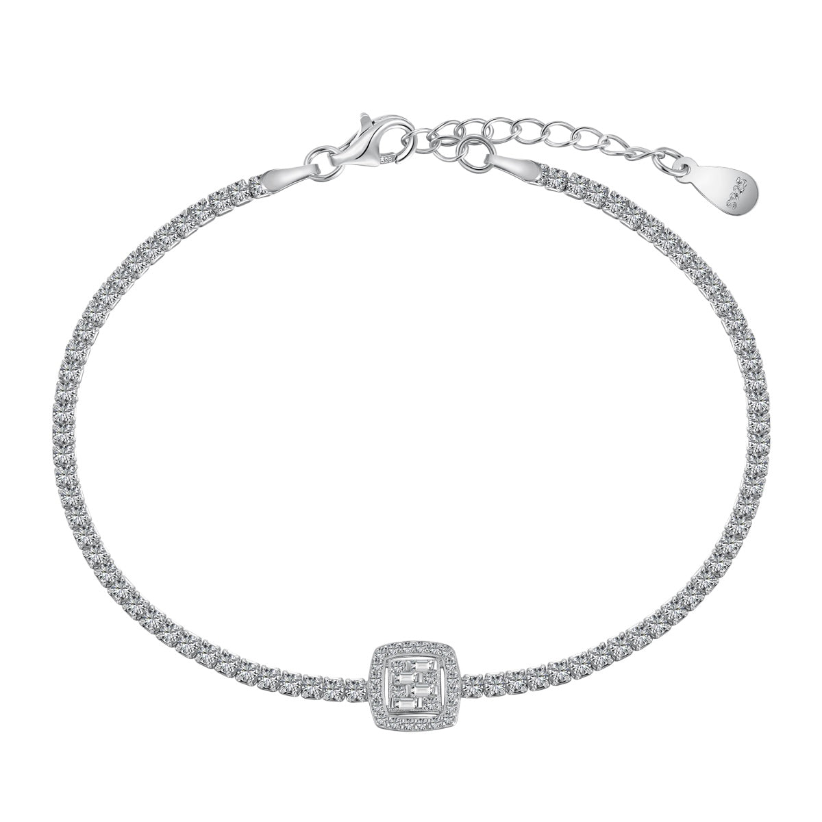 [Royal Jewellery]Luxurious Dazzling Square Shape Banquet Bracelet