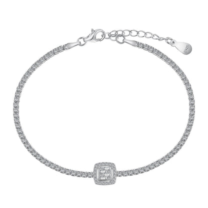 [Royal Jewellery]Luxurious Dazzling Square Shape Banquet Bracelet