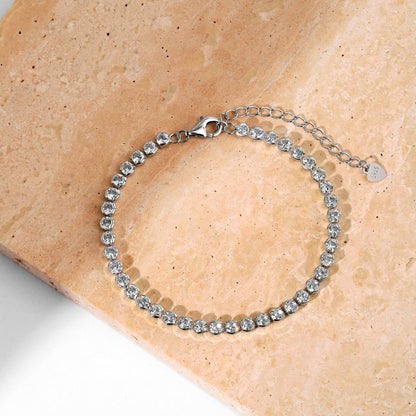 [Royal Jewellery]Dazzling Sparkling Round Cut Daily Bracelet
