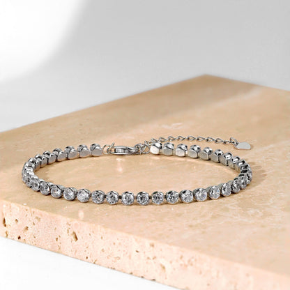 [Royal Jewellery]Dazzling Sparkling Round Cut Daily Bracelet