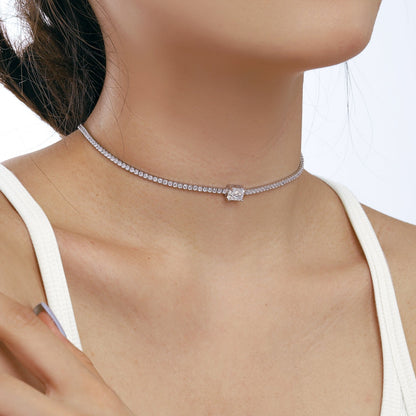 [Royal Jewellery]2.0 carat Ornate Emerald Cut Necklace