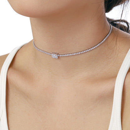 [Royal Jewellery]2.0 carat Ornate Emerald Cut Necklace