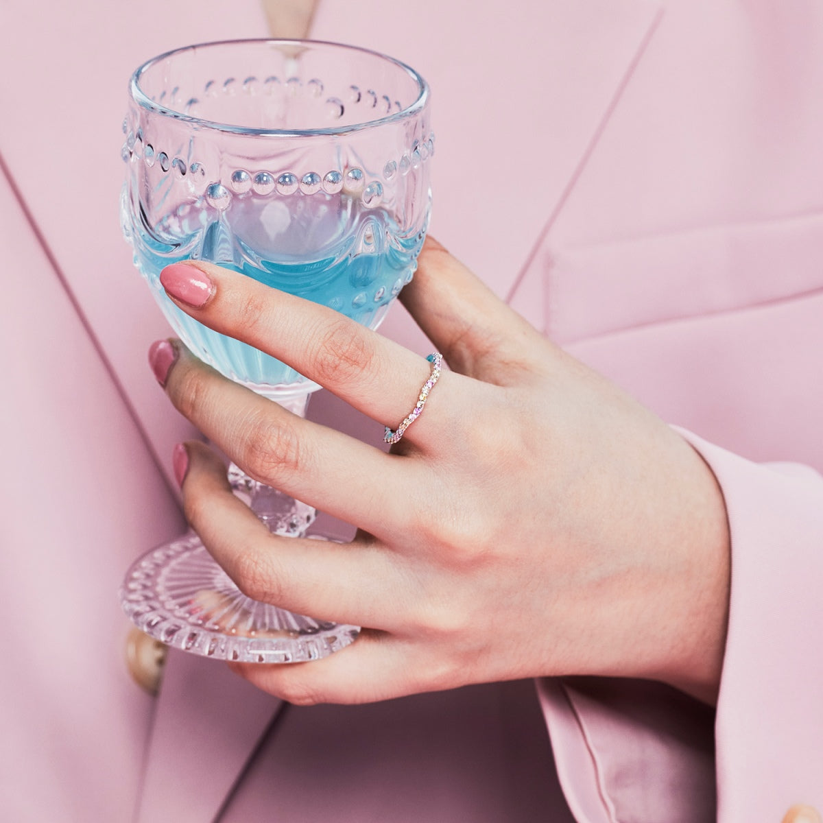 [Royal Jewellery]Dainty Colorful Round Cut Party Ring