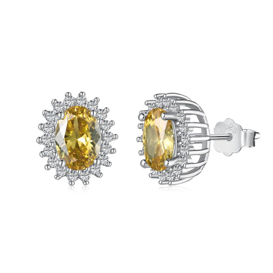 [Royal Jewellery]Delicate Radiant Oval Cut Daily Earrings