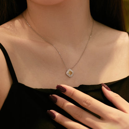 [Royal Jewellery]Sparkling Asscher Cut Necklace