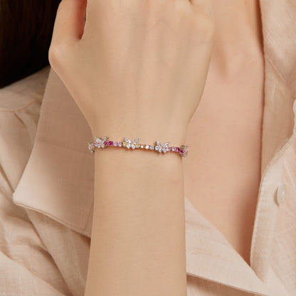 [Royal Jewellery]Ornate Colorful Butterfly Shape Round Cut Daily Bracelet