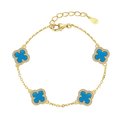 [Royal Jewellery]Four-Leaf Clover Exquisite Bracelet