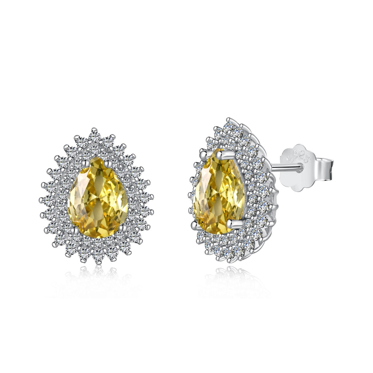 [Royal Jewellery]Delicate Gorgeous Pear Cut Daily Earrings