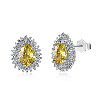 [Royal Jewellery]Delicate Gorgeous Pear Cut Daily Earrings