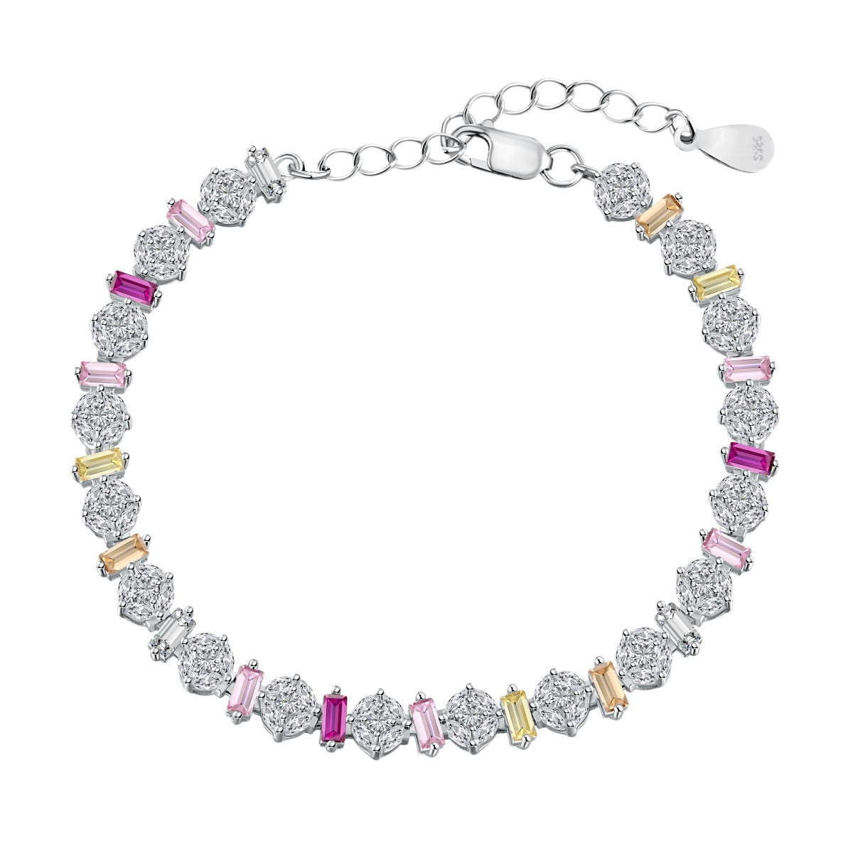 [Royal Jewellery]Radiant Colorful Round Shape Daily Bracelet