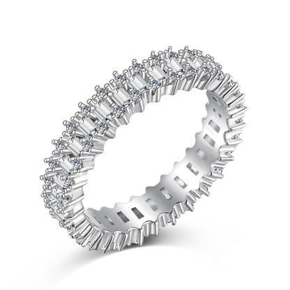 [Royal Jewellery]Splashy Ornate Emerald Cut Cocktail Ring