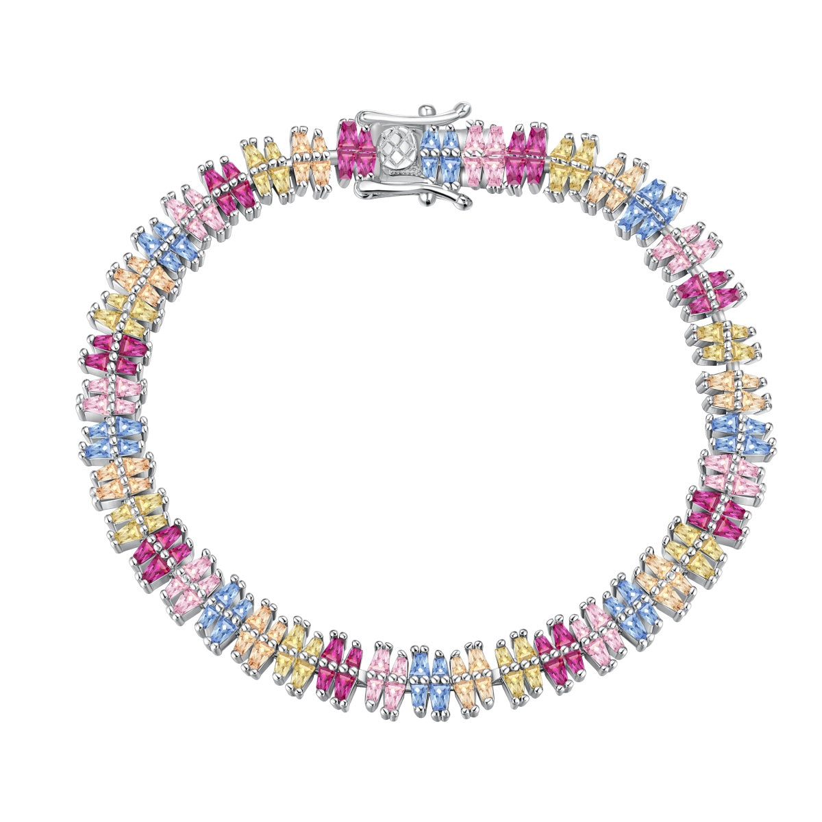[Royal Jewellery]Sparkling Exquisite Multi Cut Party Bracelet