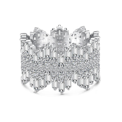 [Royal Jewellery]Luxurious Colorful Radiant Cut Daily Ring