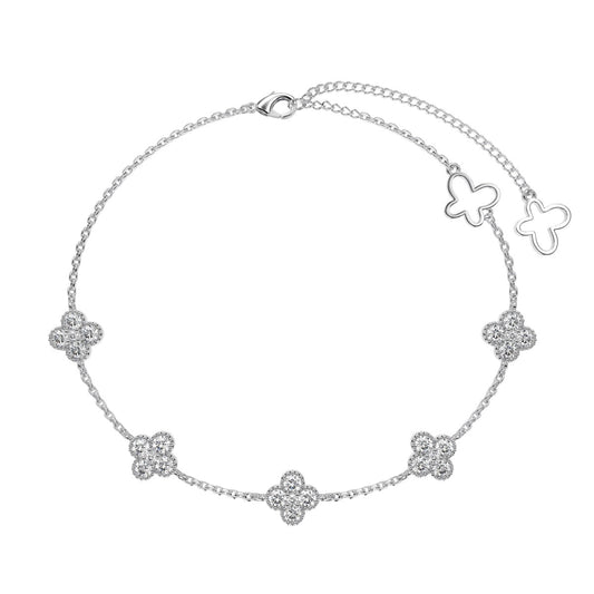 [Royal Jewellery]Four-Leaf Clover Hollow Butterfly Bracelet