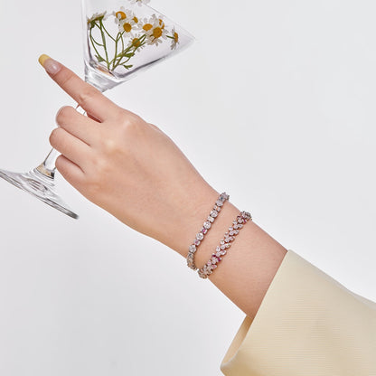 [Royal Jewellery]Dazzling Radiant Multi Cut Daily Bracelet