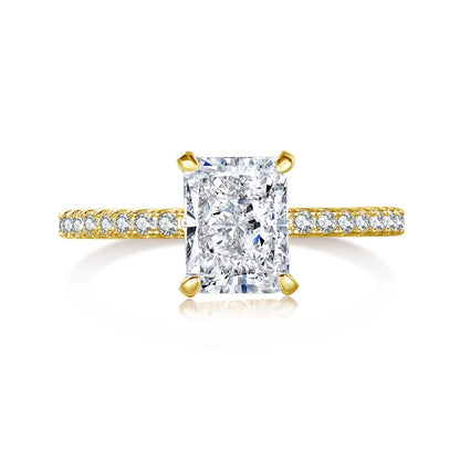 [ROYAL]2.0 Carat Dazzling Sparkling Radiant Cut Party Ring