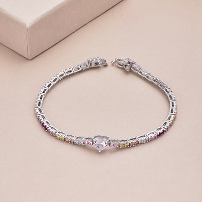 [Royal Jewellery]Delicate Romantic Heart Shape Lover Bracelet