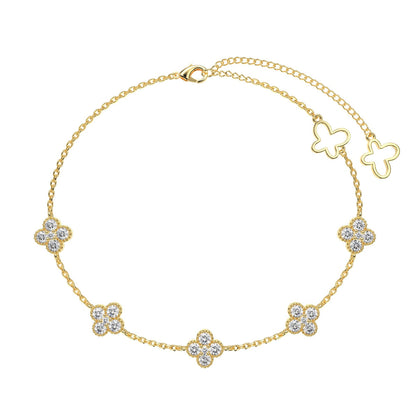 [Royal Jewellery]Four-Leaf Clover Hollow Butterfly Bracelet