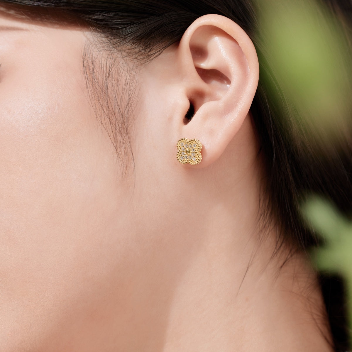 [Royal Jewellery]Four Leaf Clover Fashion Earrings