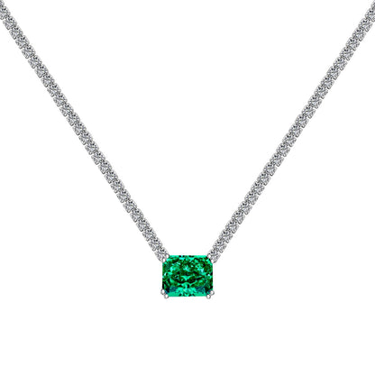 [ROYAL]4.0 Carat Elegant Radiant Cut Necklace