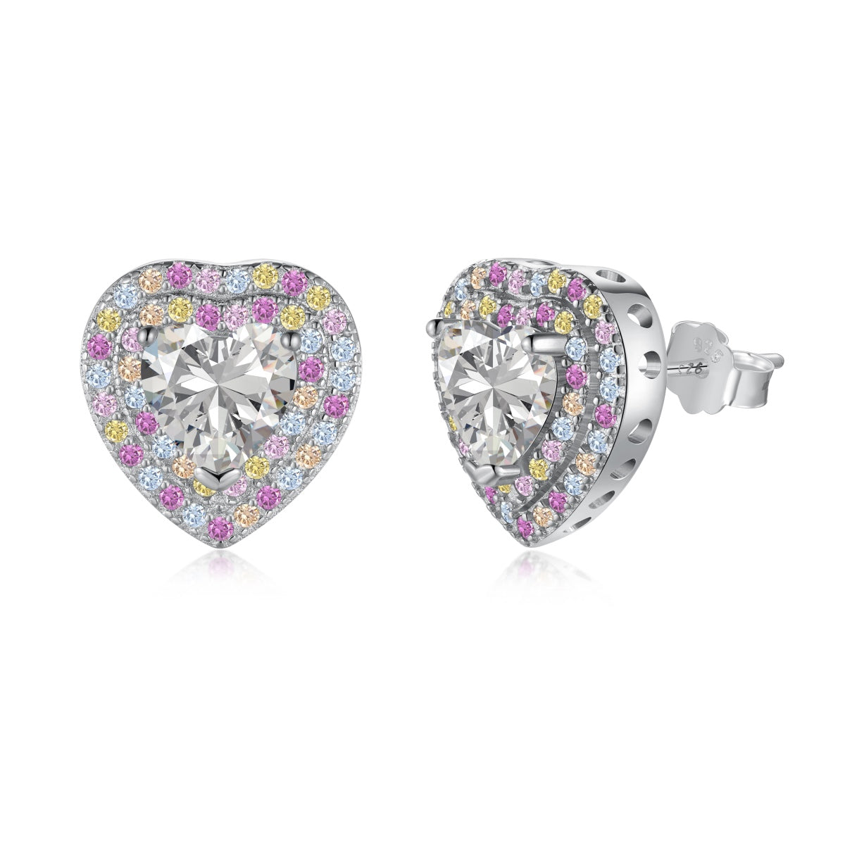 [Royal Jewellery]Dazzling Heart Shape Lover Earrings