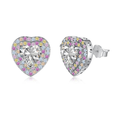 [ROYAL]Dazzling Heart Shape Lover Earrings