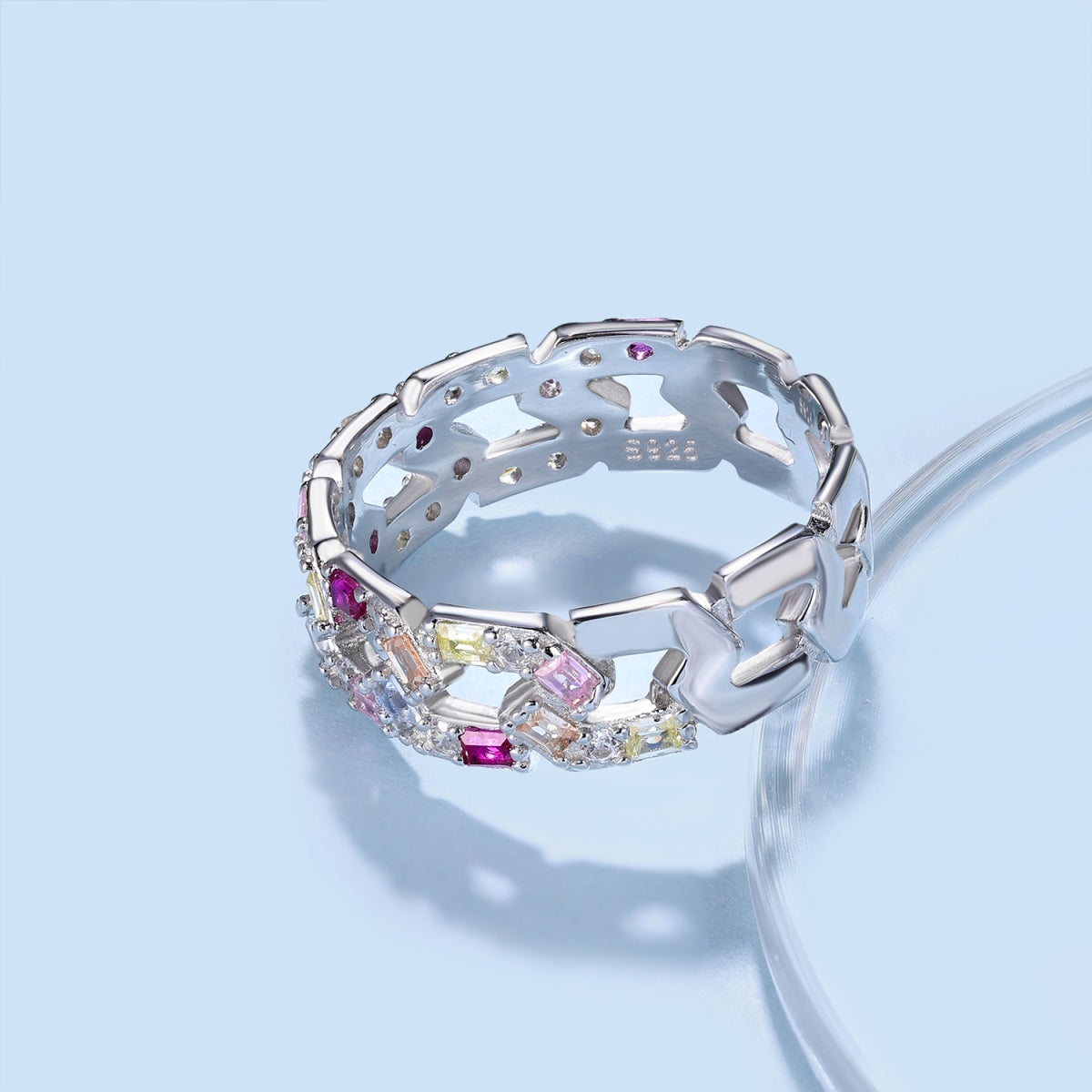 [Royal Jewellery]Sparkling Vibrant Emerald Cut Daily Ring