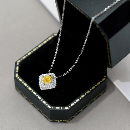 [Royal Jewellery]Sparkling Asscher Cut Necklace