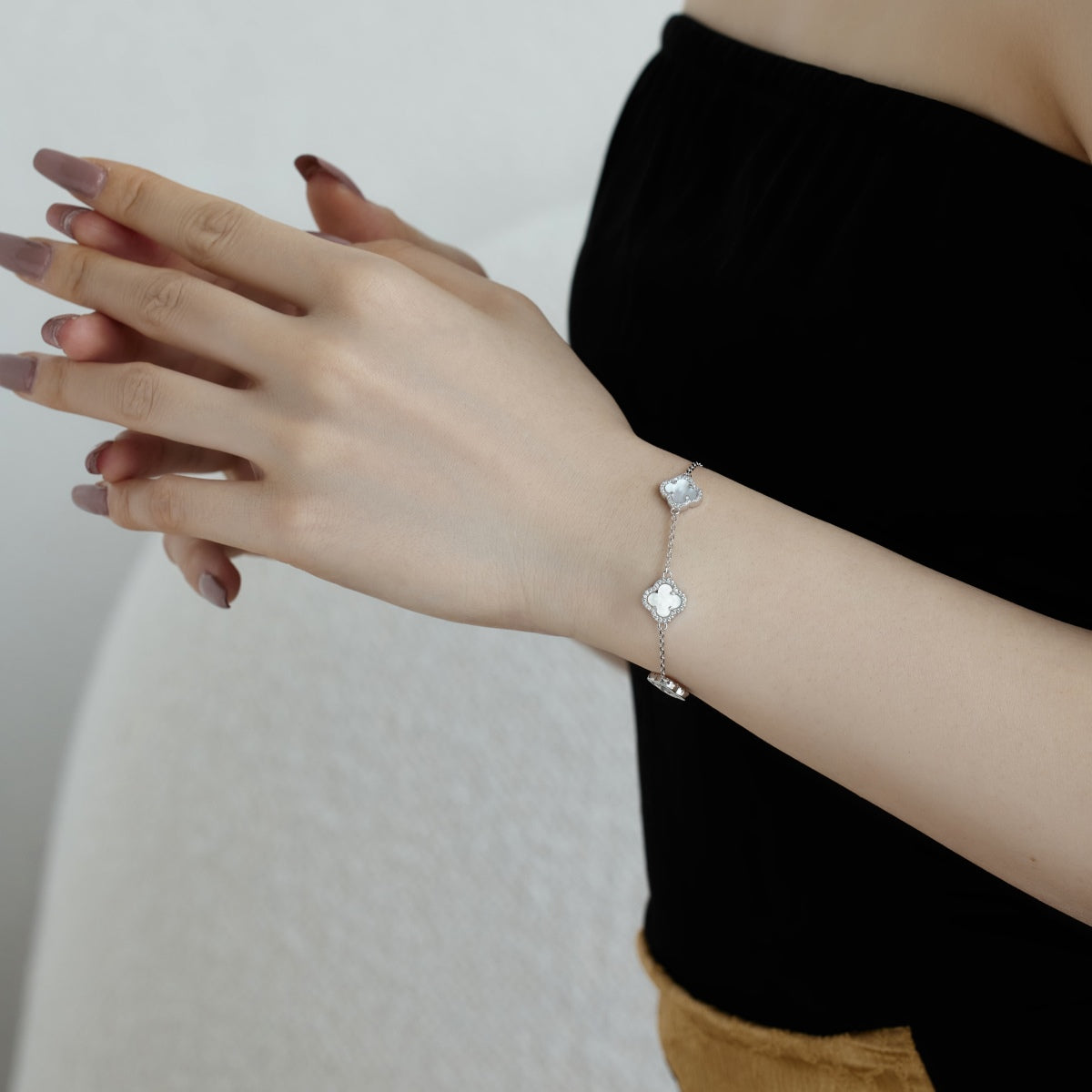 [Royal Jewellery]Four-Leaf Clover Exquisite Bracelet