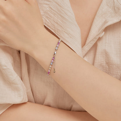 [Royal Jewellery]Delicate Colorful Emerald Cut Party Bracelet