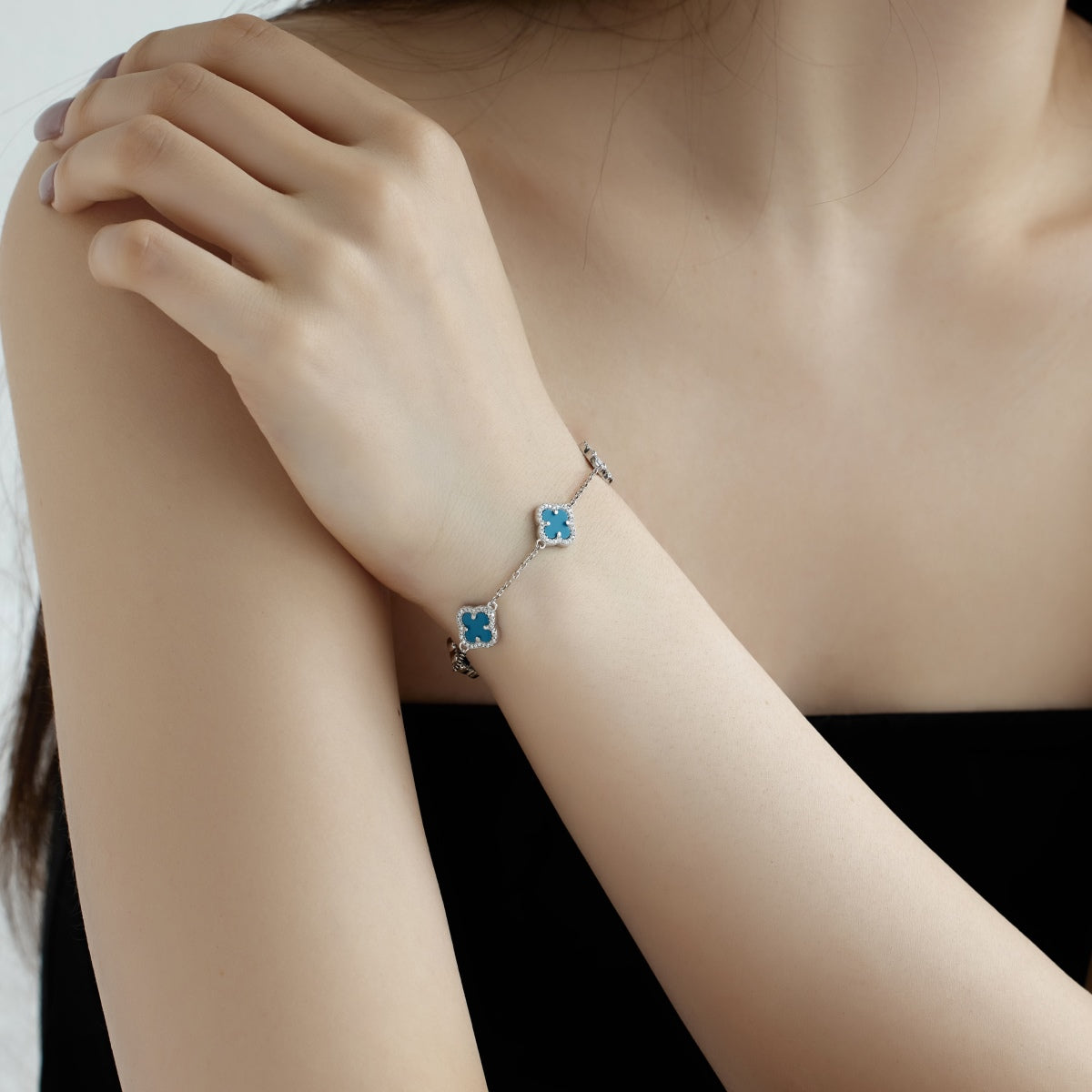 [Royal Jewellery]Four-Leaf Clover Exquisite Bracelet
