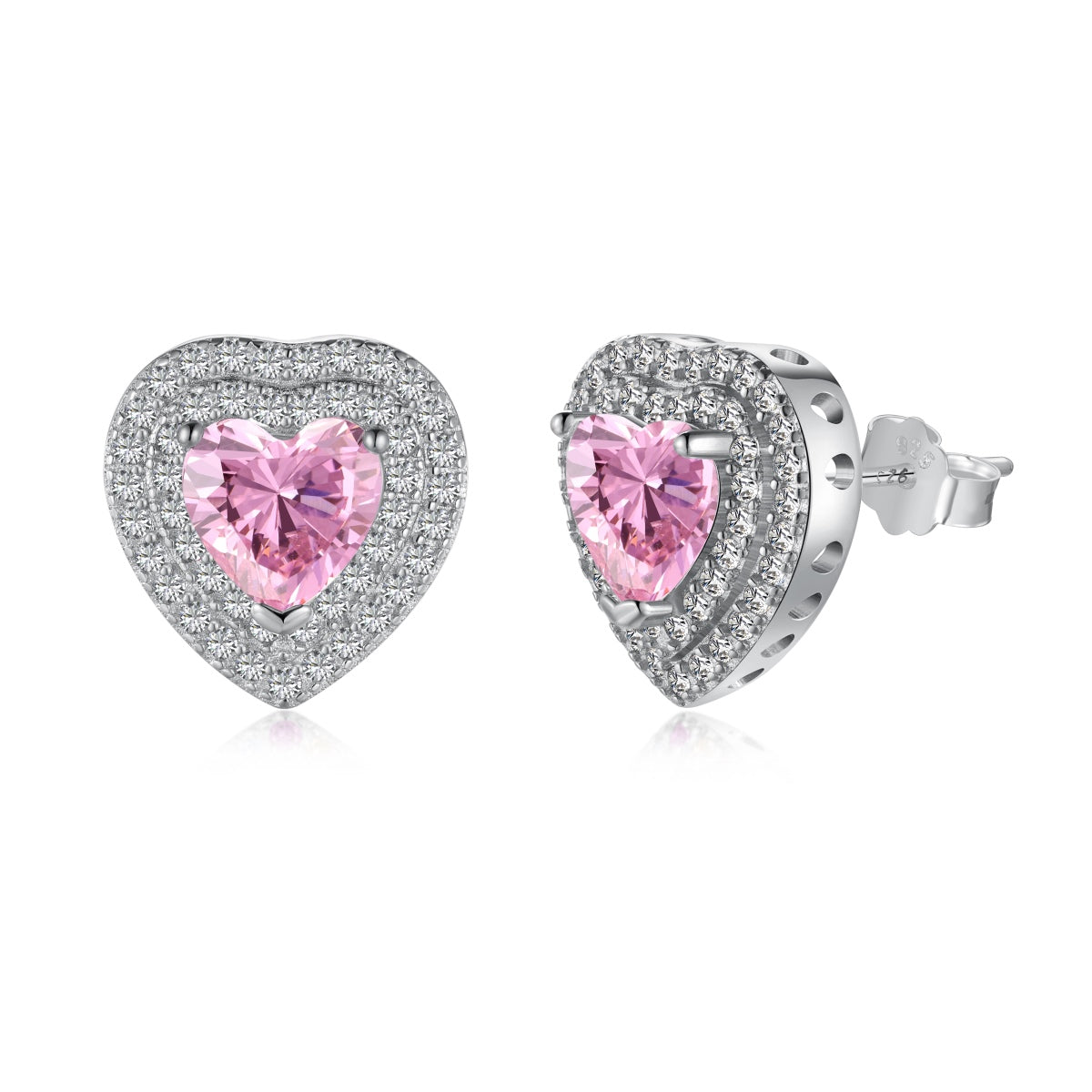 [Royal Jewellery]Dazzling Heart Shape Lover Earrings