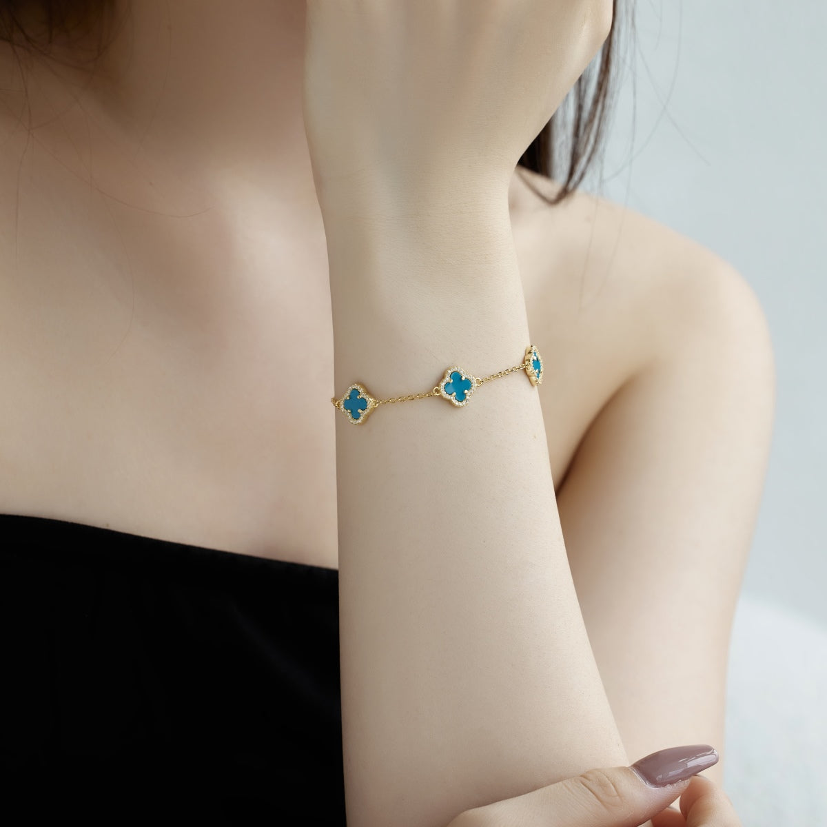 [Royal Jewellery]Four-Leaf Clover Exquisite Bracelet