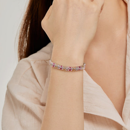 [Royal Jewellery]Dainty Radiant Emerald Cut Daily Bracelet