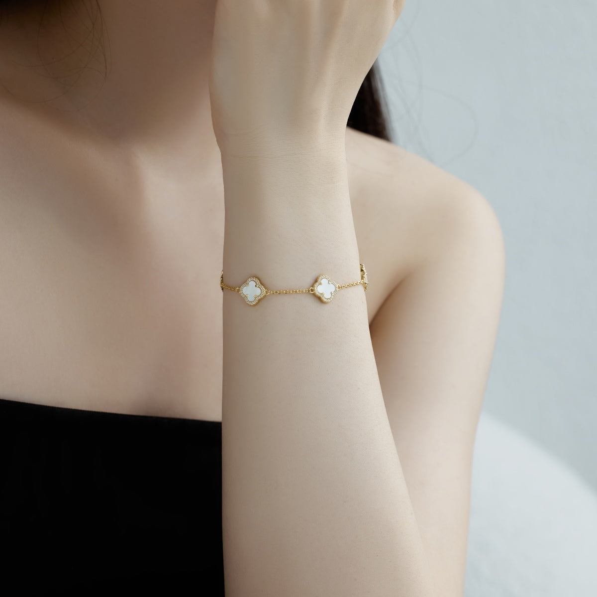 [Royal Jewellery]Four-Leaf Clover Exquisite Bracelet