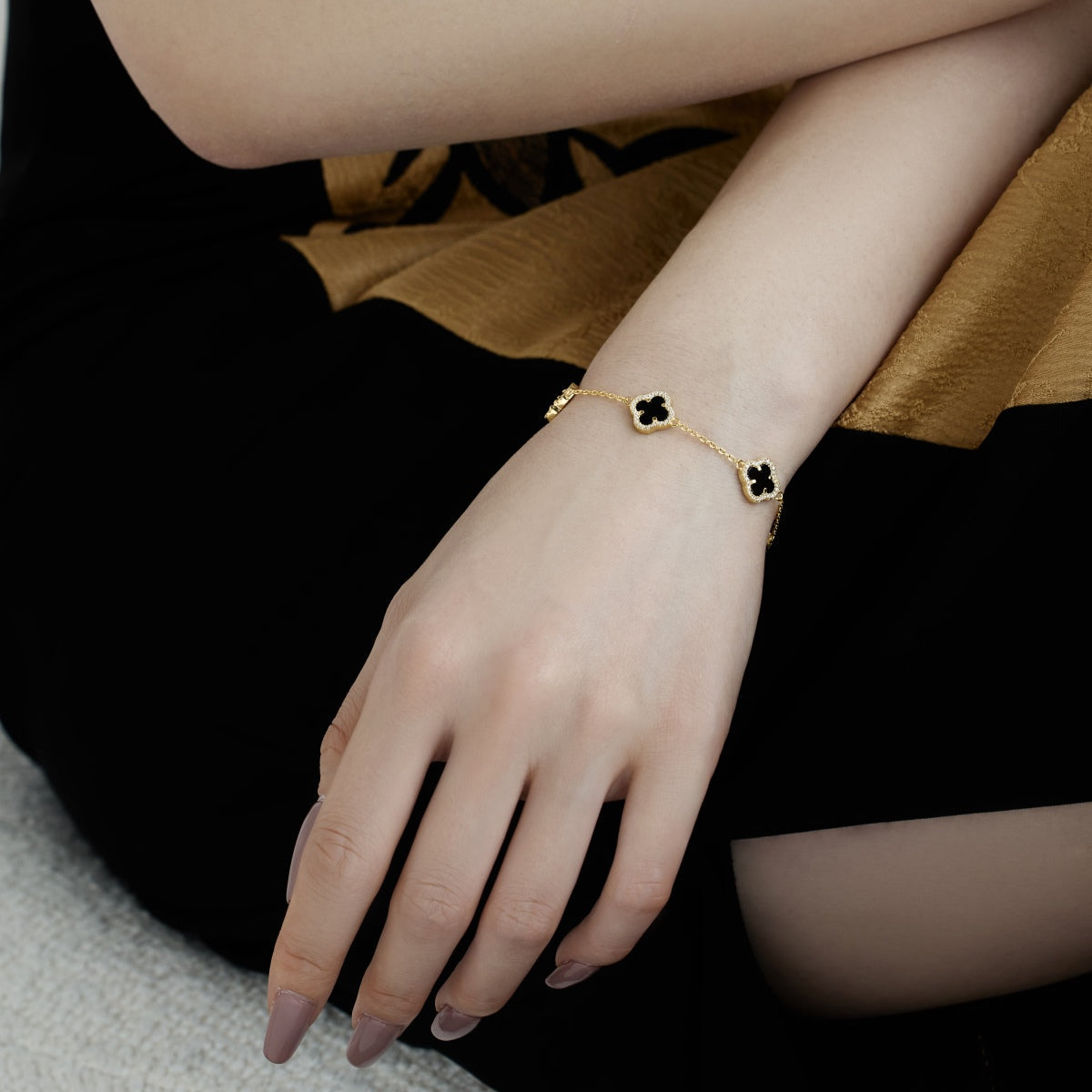[Royal Jewellery]Four-Leaf Clover Exquisite Bracelet