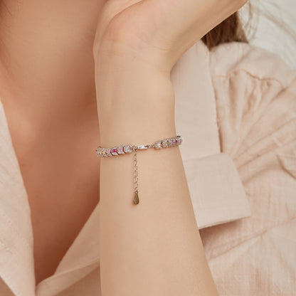 [Royal Jewellery]Delicate Colorful Multi Cut Daily Bracelet