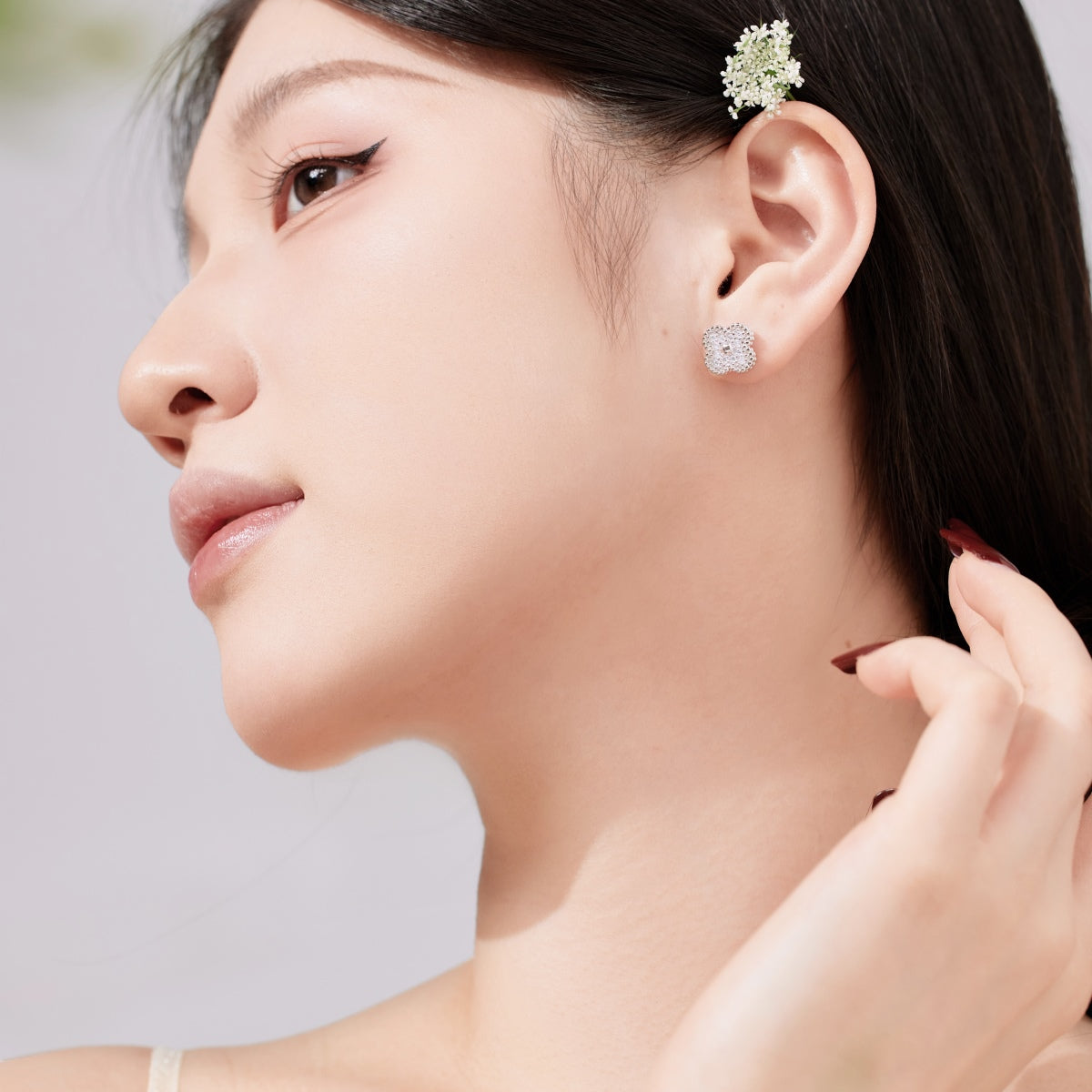 [Royal Jewellery]Four Leaf Clover Fashion Earrings