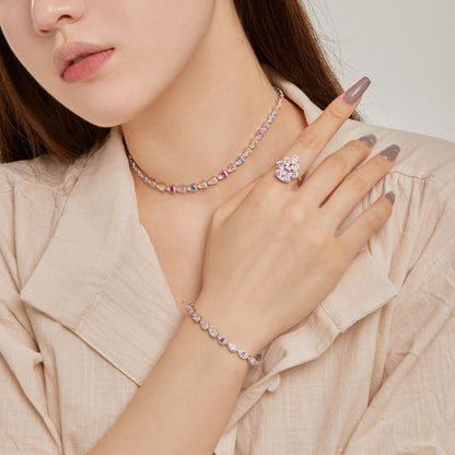 [Royal Jewellery]0.25 Carat Radiant Water Drop Shape Daily Bracelet