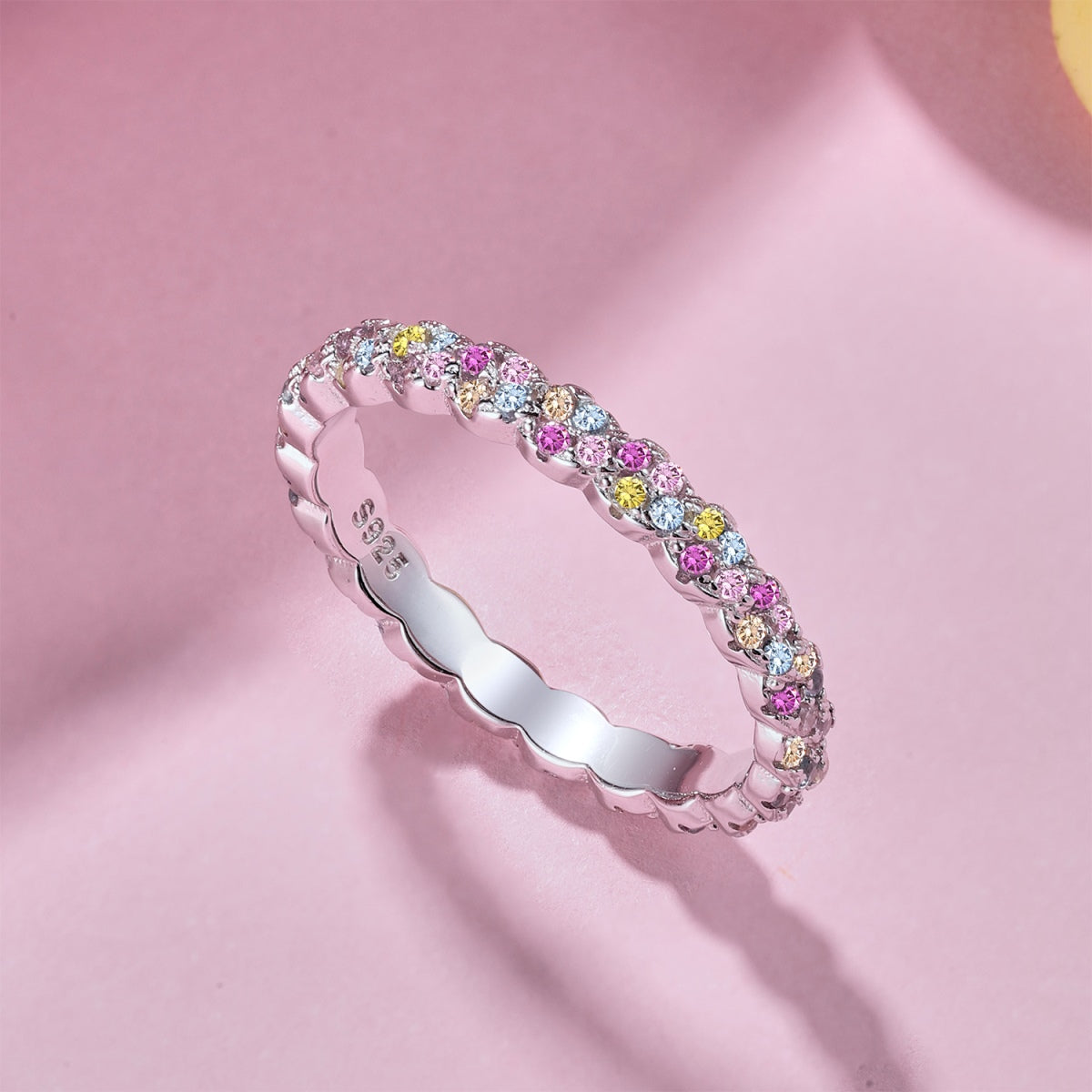 [Royal Jewellery]Dainty Ebullient Round Cut Daily Ring