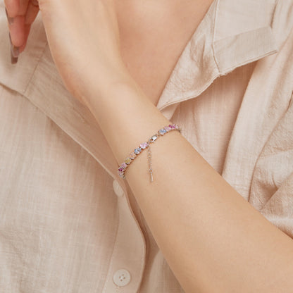 [Royal Jewellery]Ornate Colorful Flower Shape Party Bracelet