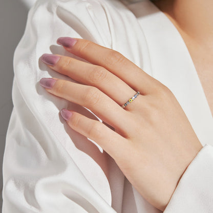[Royal Jewellery]Sparkling Vibrant Round Shape Daily Ring